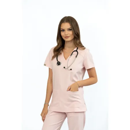 Bluzka medyczna SCRUBS MEDI TEDDY  - COSTA  POWDER ROSE